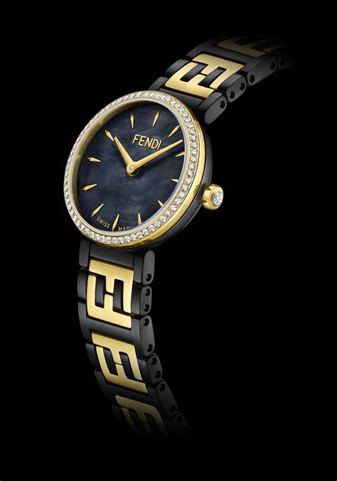 fendi black diamond watch|fendi watches women diamond.